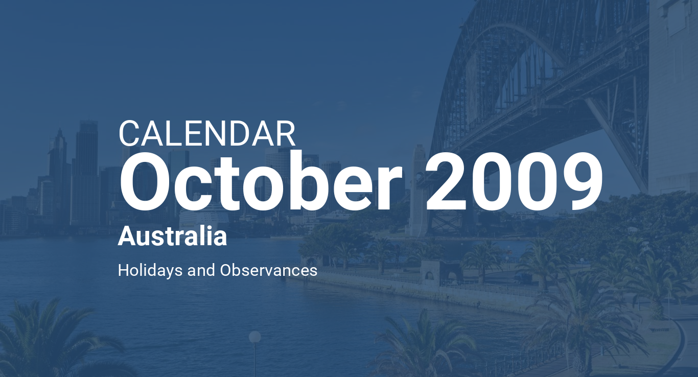 October 2018 Calendar Australia October Calendar Australia